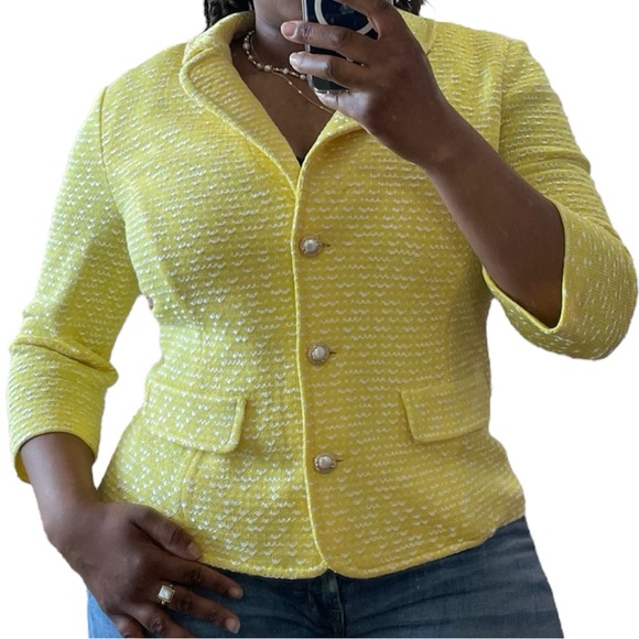 St. John Jackets & Blazers - St. John Yellow Tweed Blazer | St. John Collection